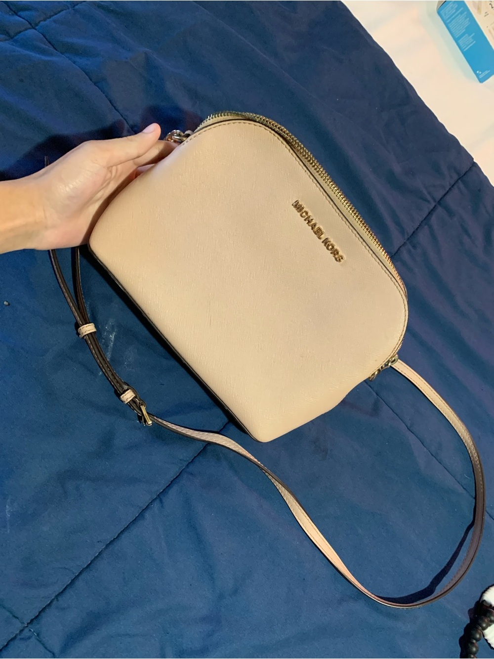 Michael Kors Neutral Dome Crossbody Bag in Light pink